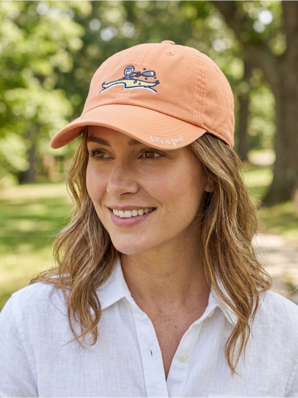 Life Is Good Buckle Back Adjustable Baseball Cap Hat Outdoor Casual 100% Cotton